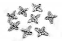 Biene Anhänger antiksilber, 15 Stk 